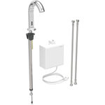 Grifo electrónico para lavabos Geberit Piave, montaje de encimera, servicio de red, con caja funcional vista: Cromado brillante, Mezclador=Con mezclador